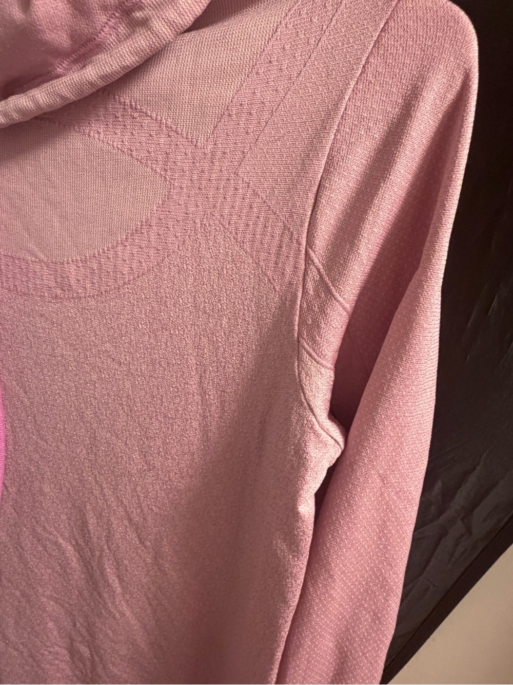 Under Armour Pink Cowl Neck Drawstring Knit Pullover Sweatshirt Size S - Picture 2 of 11